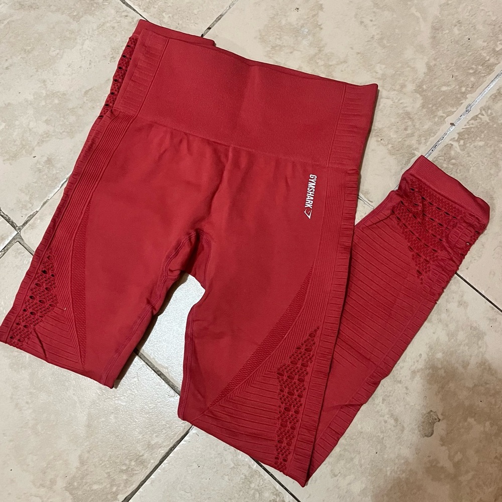 gymshark coral seamless leggings